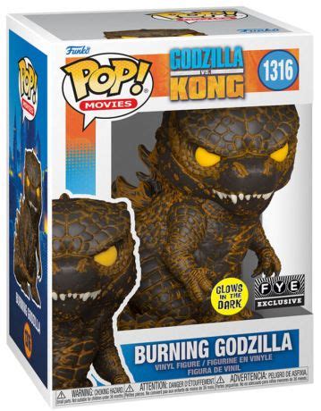 Figurine Pop Godzilla vs Kong #1316 pas cher : Godzilla Brûlé