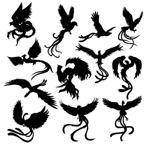 Phoenix Silhouette Vector at Vectorified.com | Collection of Phoenix Silhouette Vector free for ...