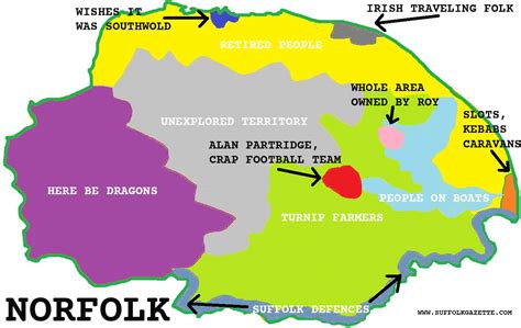 New Norfolk map produced by Suffolk Gazette