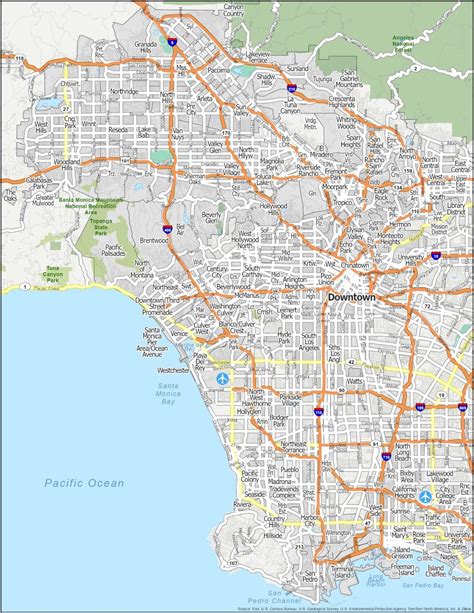 Los Angeles Neighborhood Map - GIS Geography