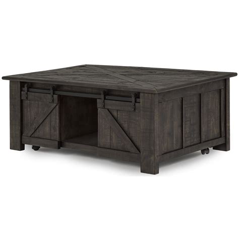 Transitional Black Lift Top Coffee Table with Storage - Garrett | Door coffee tables, Coffee ...