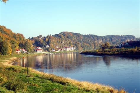 The Elbe River in Saxony, Germany Stock Photo - Image of steep, park: 40597694