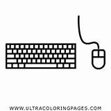 Keyboard And Mouse Coloring Page  Ultra Pages sketch template