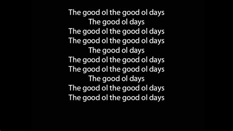 The Script Good Ol' Days lyrics - YouTube