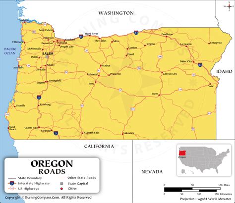 Oregon Road Map HD