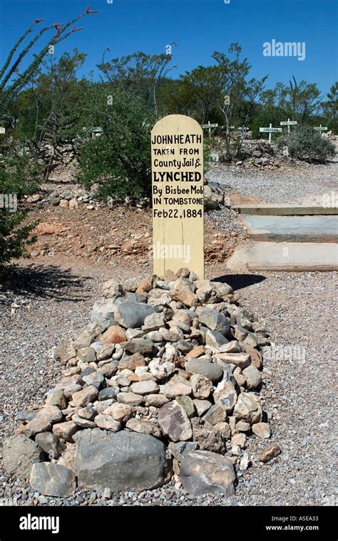 Boot Hill Cemetery Tombstone Arizona USA Stock Photo - Alamy