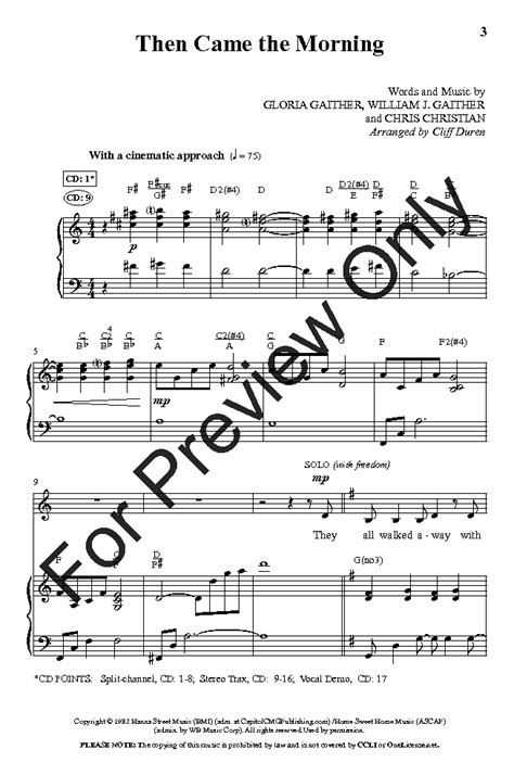 Then Came The Morning (SATB ) by Bill Gaithe | J.W. Pepper Sheet Music