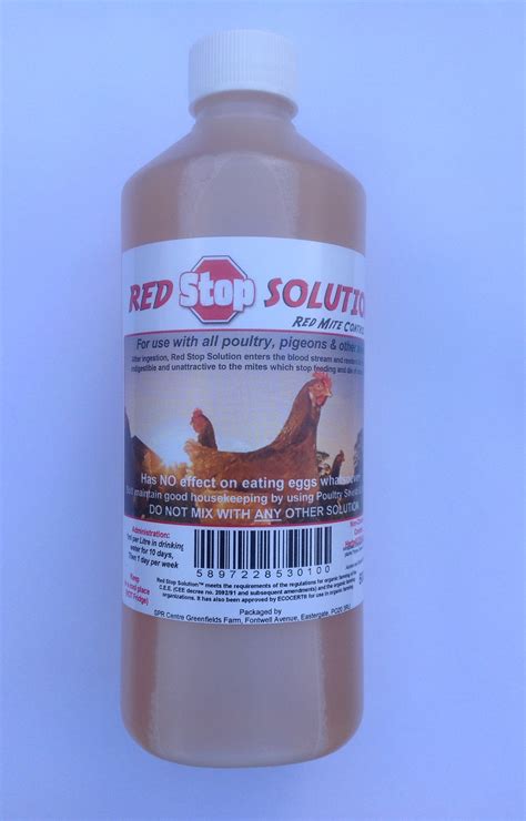 Buy 500ml Red Stop Solution Red Mite Control for Chickens Poultry Birds ...