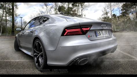 Acceleration Audi RS7 performance 605 HP sound exhaust - YouTube