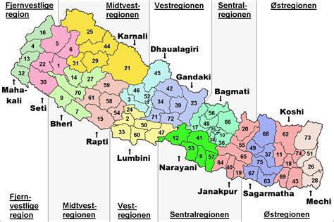 Subdivisions of Nepal No - MapSof.net