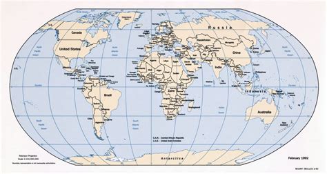 Large scale political map of the World - 1992 | World | Mapsland | Maps ...