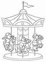 Easy Carousel Coloring Page  Free Printable Pages For Kids sketch template