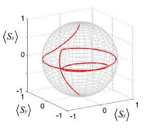 (Color online) Bloch sphere representation of the composite spin... | Download Scientific Diagram