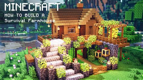 Minecraft: How To Build a Survival Farm House - YouTube