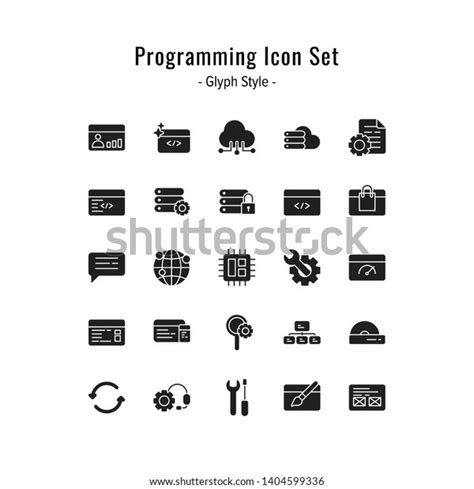 Programming Icon Set Programming Icons Vector Stock Vector (Royalty ...