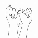 Coloring Pages  Finger Locked Pinky promise Gesture 3333181 sketch template