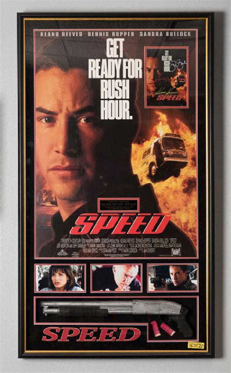 Signed Speed Movie Poster and Prop Gun