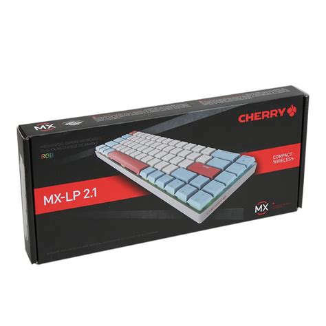 Cherry MX-LP 2.1 Compact Wireless Gaming Keyboard (Red White & Blue) - Micro Center