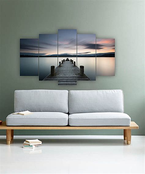 Take a look at this Twilight Dock Five-Panel Wall Art today! Wall Art Painting, Painting Frames ...
