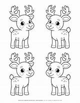 Free Reindeer Coloring Page For Kids  Festive Holiday Fun sketch template