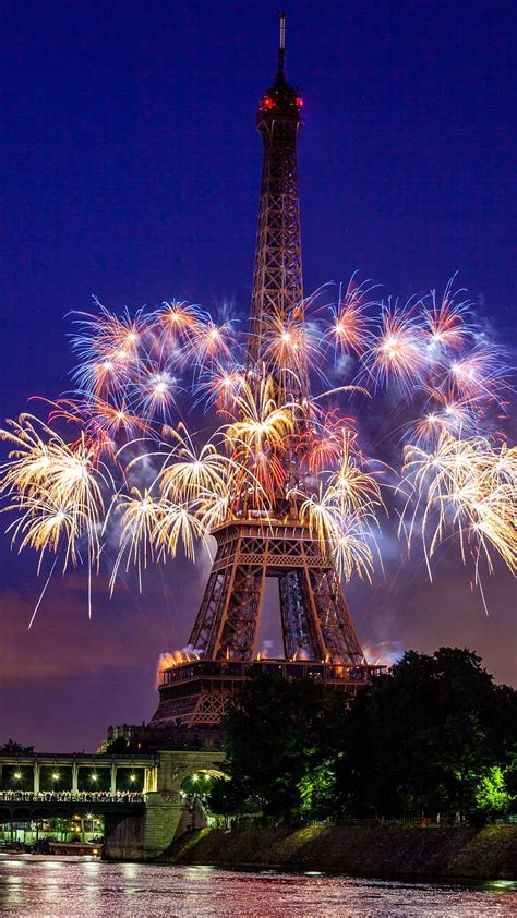 Paris, eiffel, fireworks, france, love, night, tower, HD phone ...