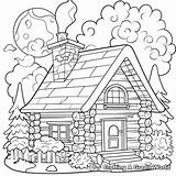 Cabin Coloring Pages  Free & Printable sketch template