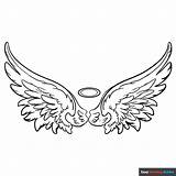 Angel Wings Coloring Page  Easy Drawing Guides sketch template