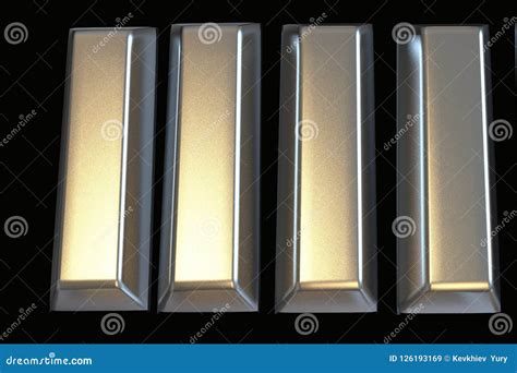 Bars of Platinum Bullion 3D . Stock Illustration - Illustration of pure, business: 126193169