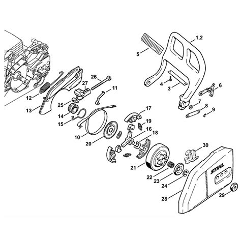 Stihl MS 170 Chainsaw (MS170C-ED) Parts Diagram, Hand Guard