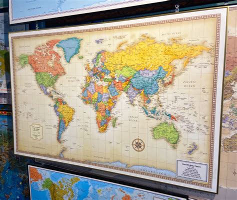 Rand Mcnally Laminated Classic World Map Laminated Poster World Map | Images and Photos finder