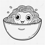 Spaghetti Coloring Page sketch template