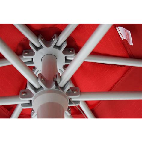 8' Aluminum Manual Lift Umbrella Outdoor Commercial Parasol - Wine Red | Toolots