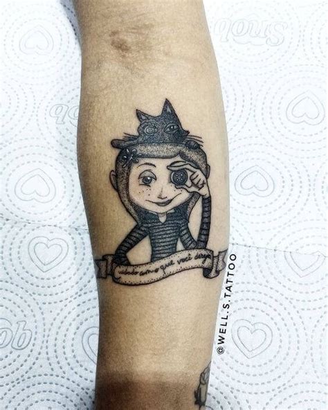 20 Animated Movie Coraline Tattoo Design Ideas