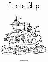 Pirate Ship Coloring Page  Twisty Noodle sketch template