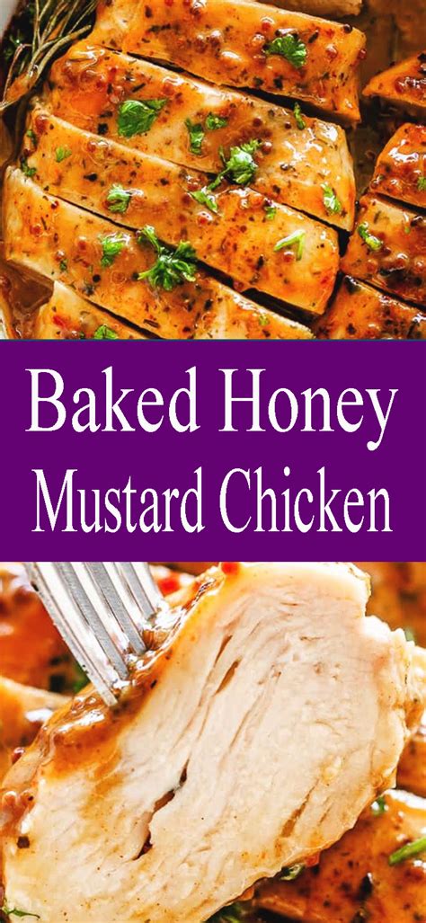 Baked Honey Mustard Chicken - pinsgreatrecipes