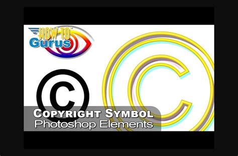 How To Type a Photoshop Elements Text Copyright Symbol and Make into a ...