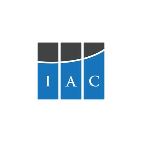 IAC letter logo design on WHITE background. IAC creative initials ...