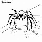 Trapdoor Spider coloring Page And Outline Vector Design  Premium AI sketch template