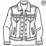 Denim Jackets Coloring Pages sketch template