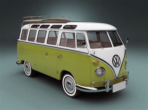 High quality 3d models since 2011: 3d Volkswagen Bulli T1 (type2)