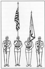 Military Color Guard Clip Art sketch template