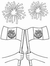 Simple Mexican Independence Day Coloring Activity sketch template