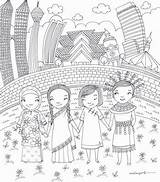 Malaysia Map Coloring Pages  Team sketch template