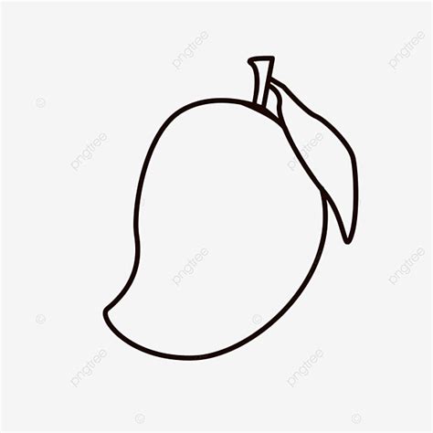 Free Download Mango Clipart Bw