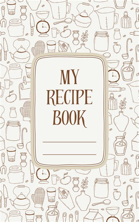 Simple and Elegant Recipe Book Cover Template