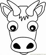 Cow head coloring Pages sketch template