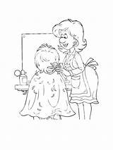 Hairdresser coloring Pages sketch template