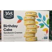 365 Whole Foods Market Cookies, Sandwich Cremes, Birthday Cake: Calories, Nutrition Analysis ...