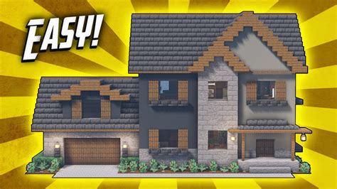 Minecraft: How To Build A Suburban Mansion House Tutorial (#8) - YouTube