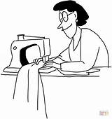 Sewing Machine Coloring Page  Free Printable sketch template